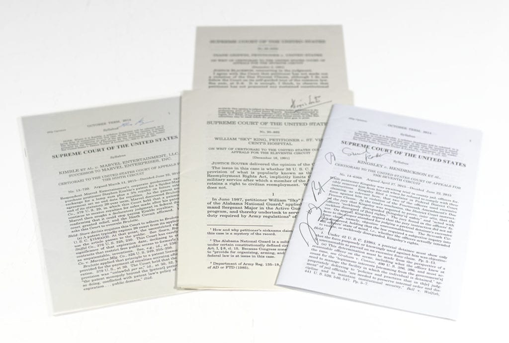 Supreme Court Justice Signed Pamphlet Collection.