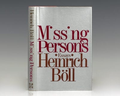 Missing Persons and Other Essays.