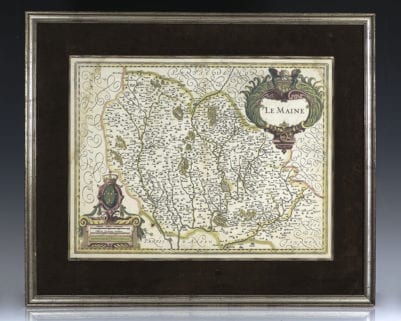 Rare Johannes Janssonius Map of Le Maine.