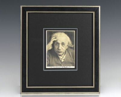 Albert Einstein Signed Photograph.