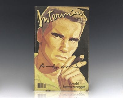 Andy Warhol Signed October 1985 Interview Magazine.
