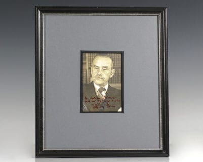 Thomas Mann Signed Photograph.