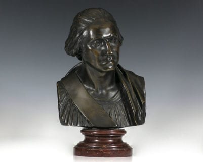 Jean-Antoine Houdon George Washington Bronze Bust.