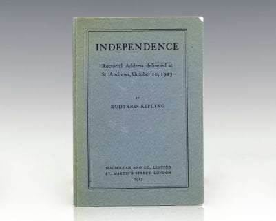 Independence: Rectorial Address Delivered at St. Andrews, October 10, 1923.
