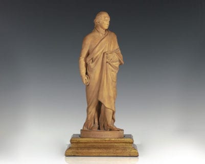 Washington as a Roman Senator, 1826. [Sir Francis Chantrey George Washington Terracotta Pedestrian Statue].
