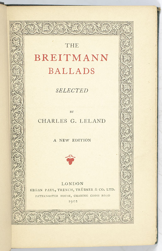 The Breitmann Ballads.