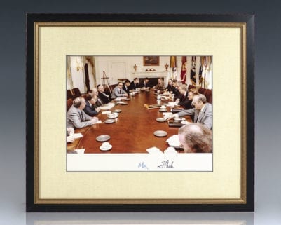 Photograph Signed by Jimmy Carter and Menachem Begin.