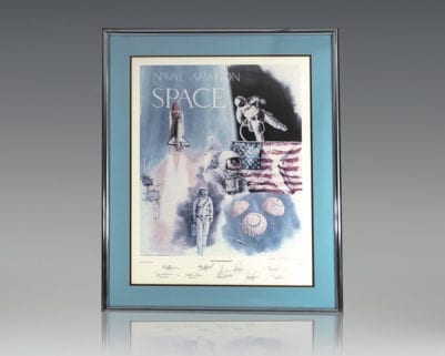 Naval Aviation in Space Signed Print.