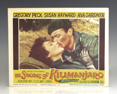 Ernest Hemingway's The Snows of Kilimanjaro Theatre Lobby Card Poster.