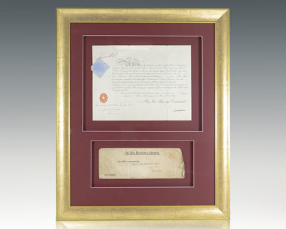 Queen Victoria Royal Military Appointment Signed.