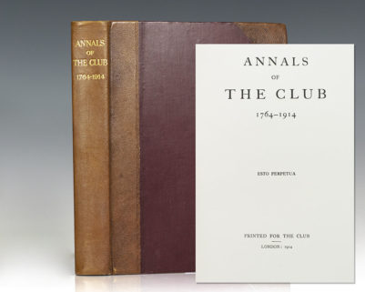 Annals of The Club. 1764-1914.