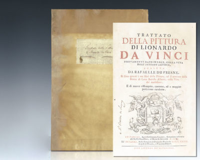 Trattato Della Pittura Di Lionardo Da Vinci Nuovamente Dato In Luce, Colla Vita Dell' Istesso Autore, Scritta Da Rafaelle Du Fresne. Si sono giunti i tre libri della Pittura, ed il trattato della Statua di Leon Battista Alberti, colla vita del medesimo, E di nuovo ristampato, corretto, ed a maggior perfezione concotto.