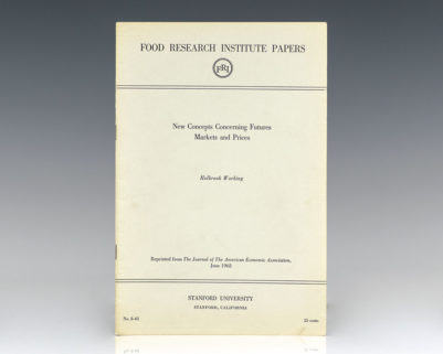 New Concepts Concerning Futures Markets and Prices.
