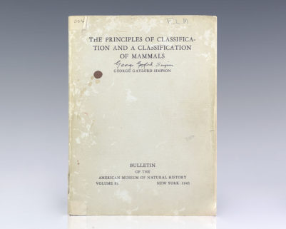 The Principles of Classification and a Classification of Mammals.