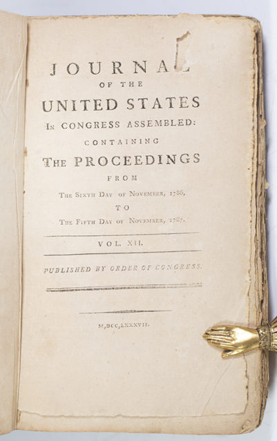 Journal of the United States In Congress Assembled: Containing the Proceedings From the Sixth Day of November, 1786, to the Fifth Day of November, 1787. Volume XII.