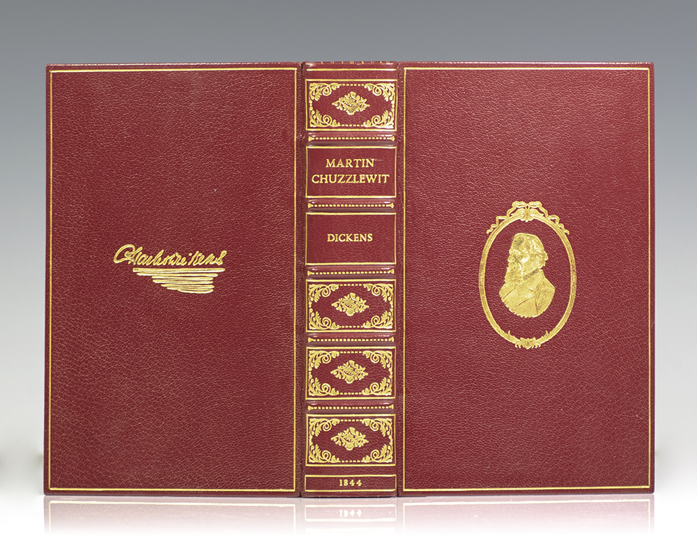"Oh, Sairey, Sairey, little do we know what lays before us!": First Edition of Dickens' Martin Chuzzlewhit; elaborately bound in full crushed morocco by Bayntun-Riviere