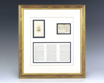 Abraham Lincoln Amnesty Proclamation and Signed Pardon of December 8, 1863.