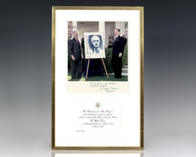 Ronald Reagan Signed Photograph.