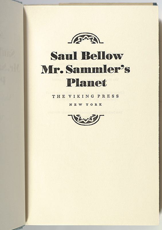 Mr. Sammler's Planet.