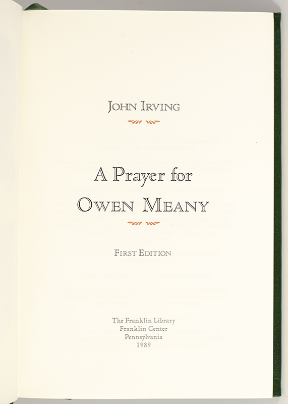 A Prayer For Owen Meany.