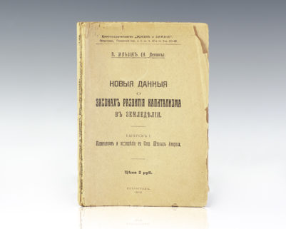 Noviya Danniya o Zeronakh' Razivitya Kapitalizma v' Zemledlti, Vuypusk I: Kaptalizm i zemledbli v Soyed. Shtatat Ameriki. [New information on the Development of Agricultural Capitalism. Part I: Capitalism and Agriculture in the United States].