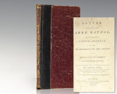 A Letter Addressed to the Abbe Raynal, on the Affairs of North-America. In Which the Mistakes in the Abbes Account of the Revolution of America Are Corrected and Cleared Up.