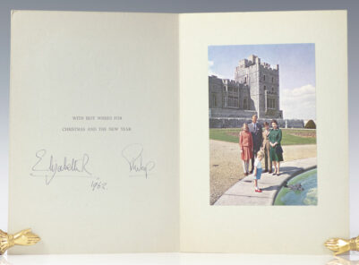 Queen Elizabeth II and Prince Philip Signed Royal Christmas Card.