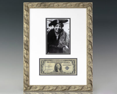 Eleanor Roosevelt Signed Dollar Bill.