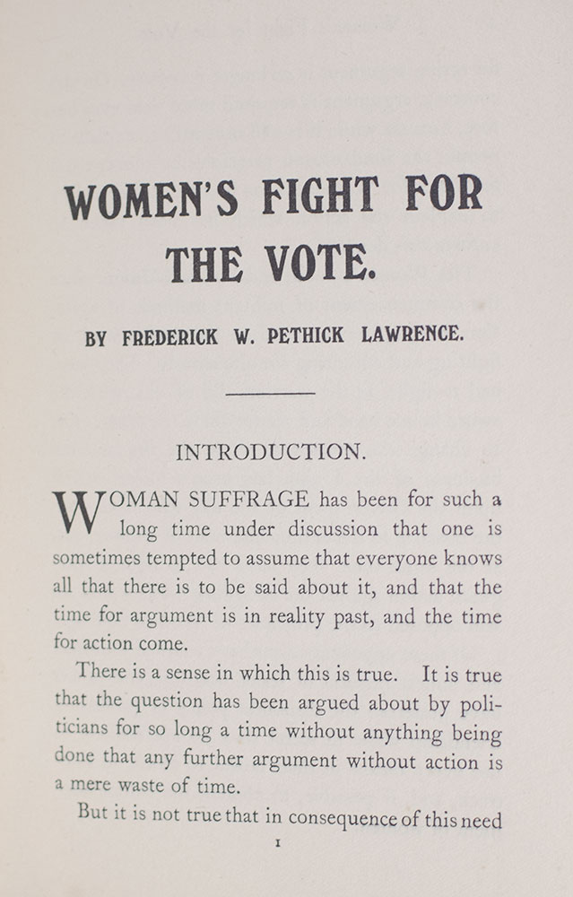 Women's Fight For The Vote.