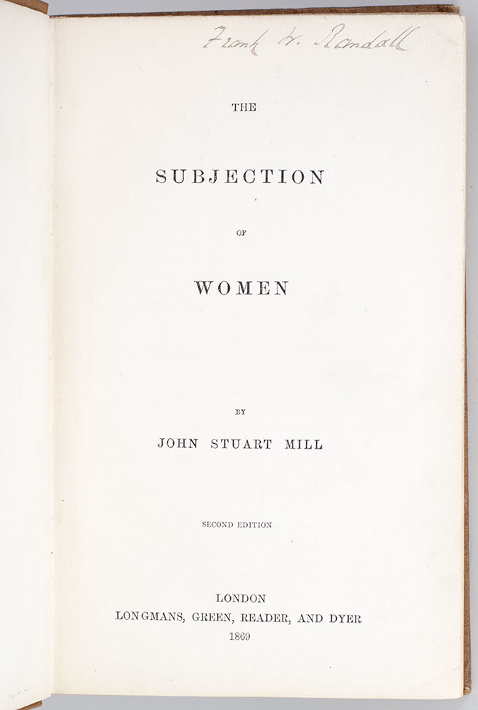 The Subjection of Women.