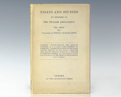 Essays and Studies by Members of the English Association. Vol. XXVII. [Containing: Psycho-Analysis and Literary Criticism].