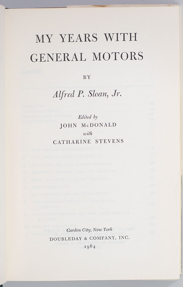 My Years With General Motors.