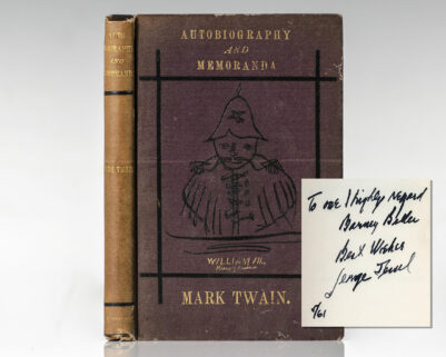Autobiography (Burlesque) First Romance, and Memoranda.