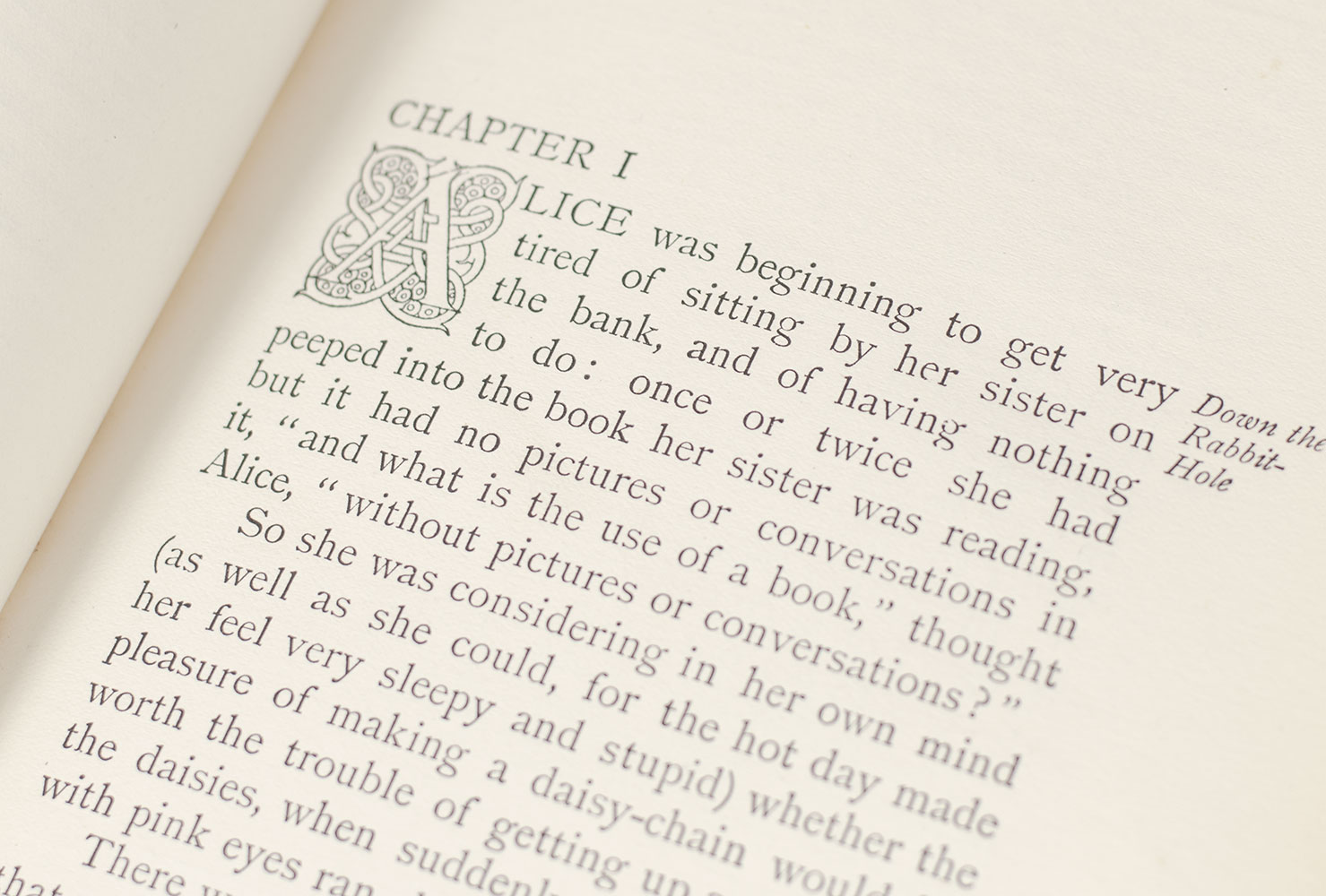 Alice's Adventures in Wonderland.