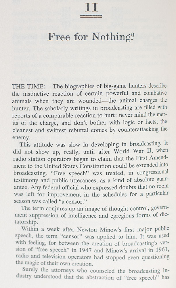 Equal Time: The Private Broadcaster and The Public Interest.