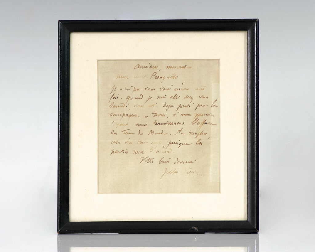 Jules Verne Autographed Letter Signed.