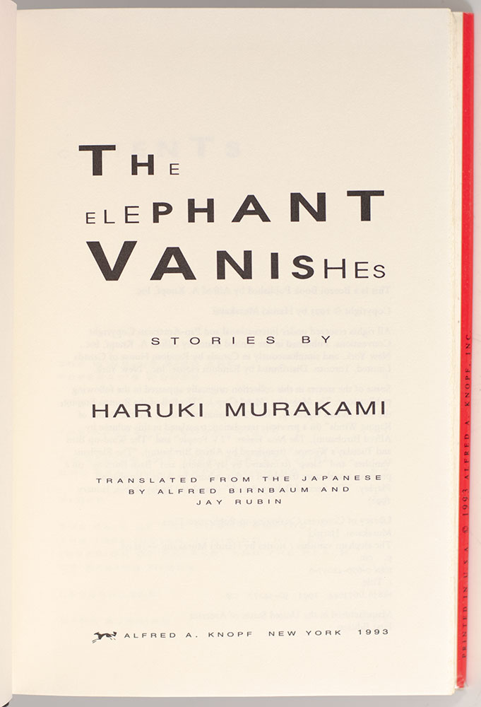 The Elephant Vanishes.