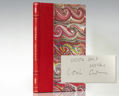 First edition of Louise Gluck's FIrstborn; Inscribed by Her