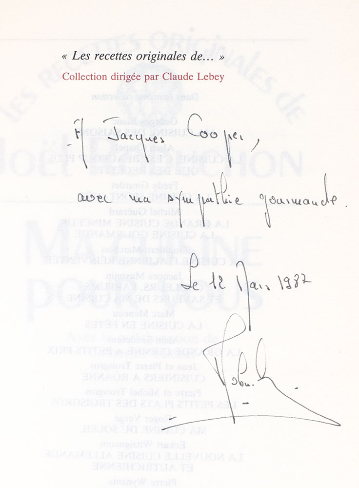 Ma Cuisine Pour Vous: Les Recettes Originales de Joel Robuchon.
