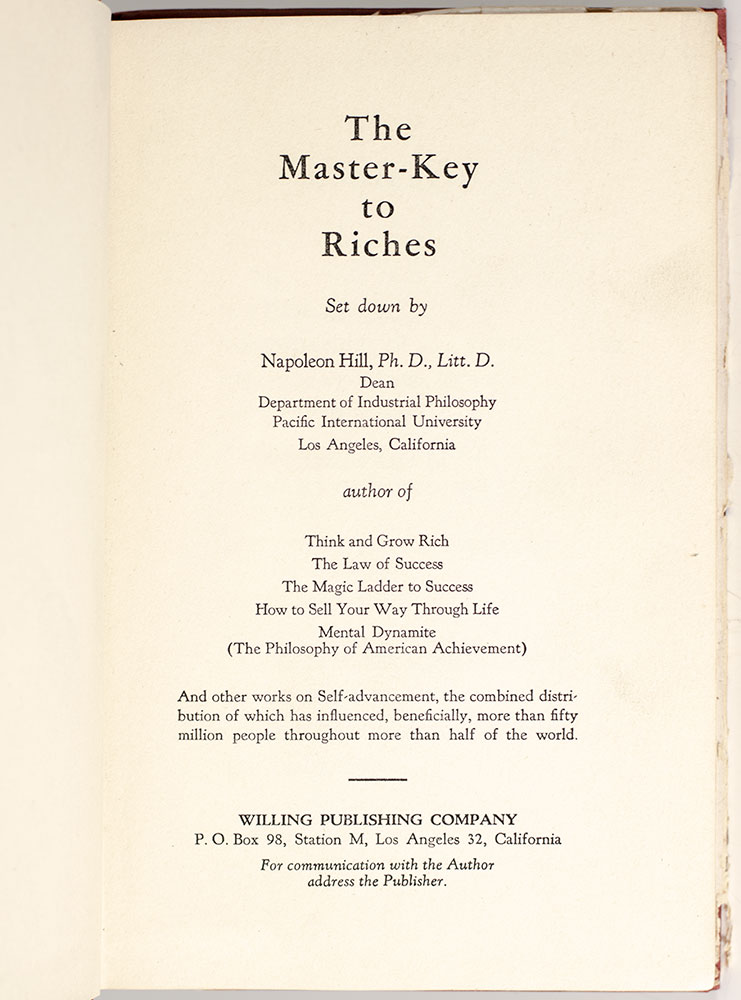 The Master-Key to Riches.