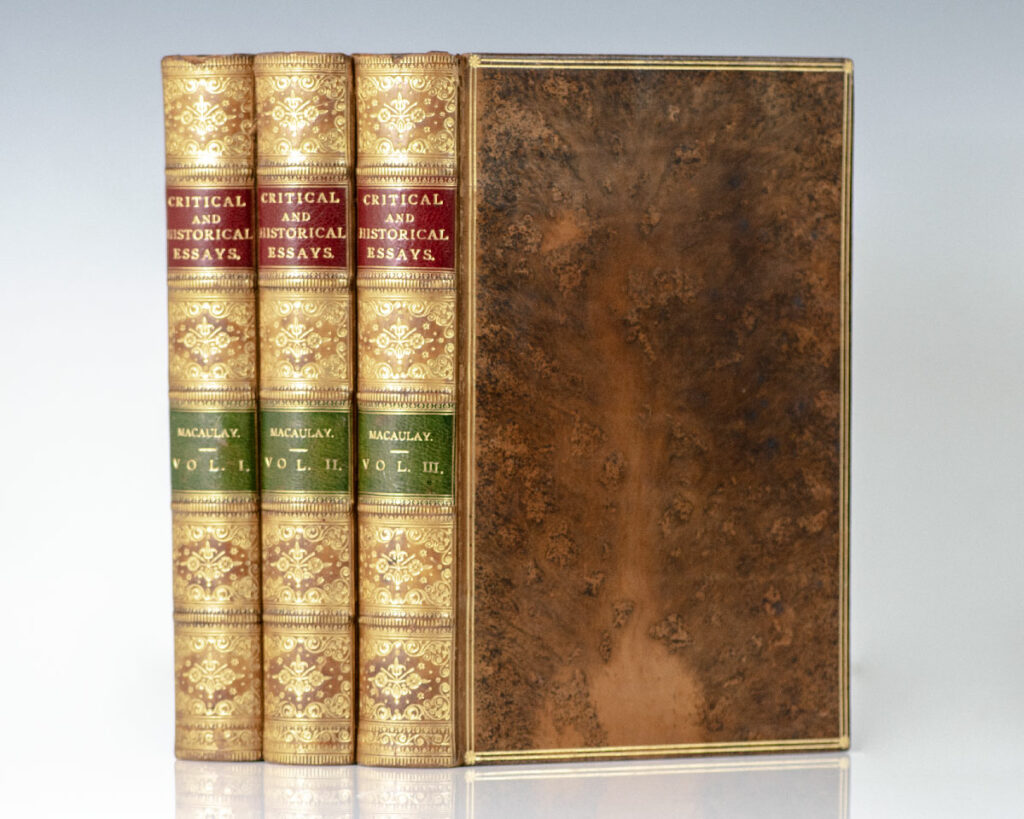 Critical and Historical Essays Contributed to the Edinburgh Review by Lord Macaulay.