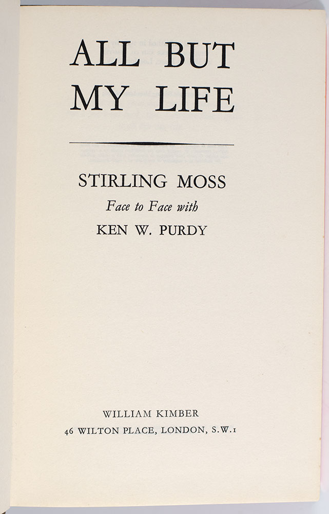 All But My Life: Face To Face With Ken W. Purdy.