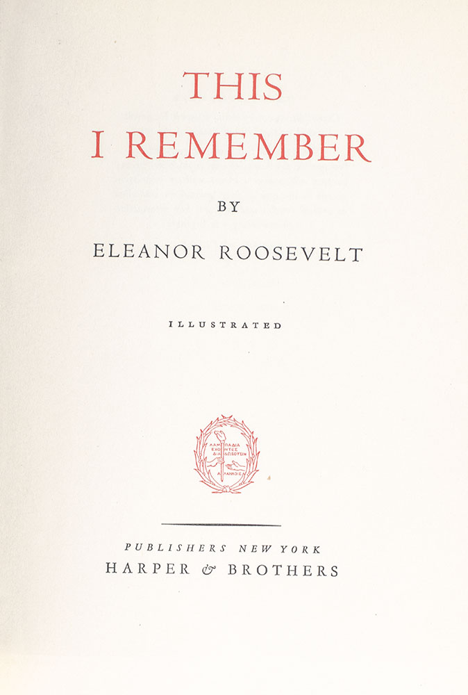 This I Remember.