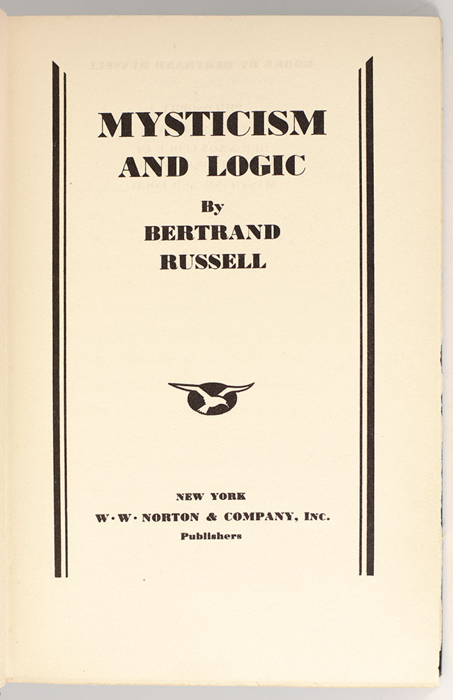 Mysticism and Logic.