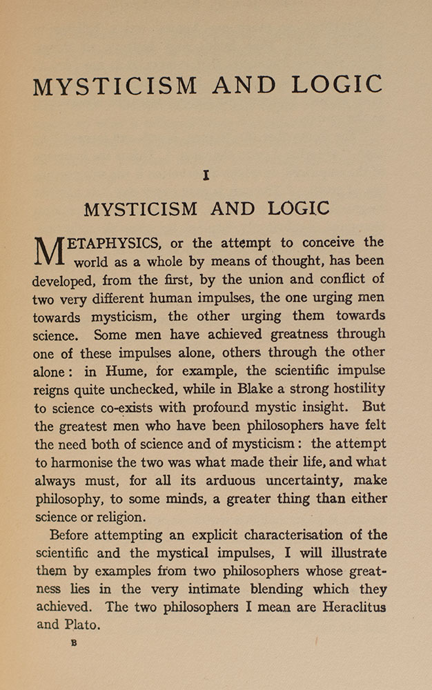 Mysticism and Logic.