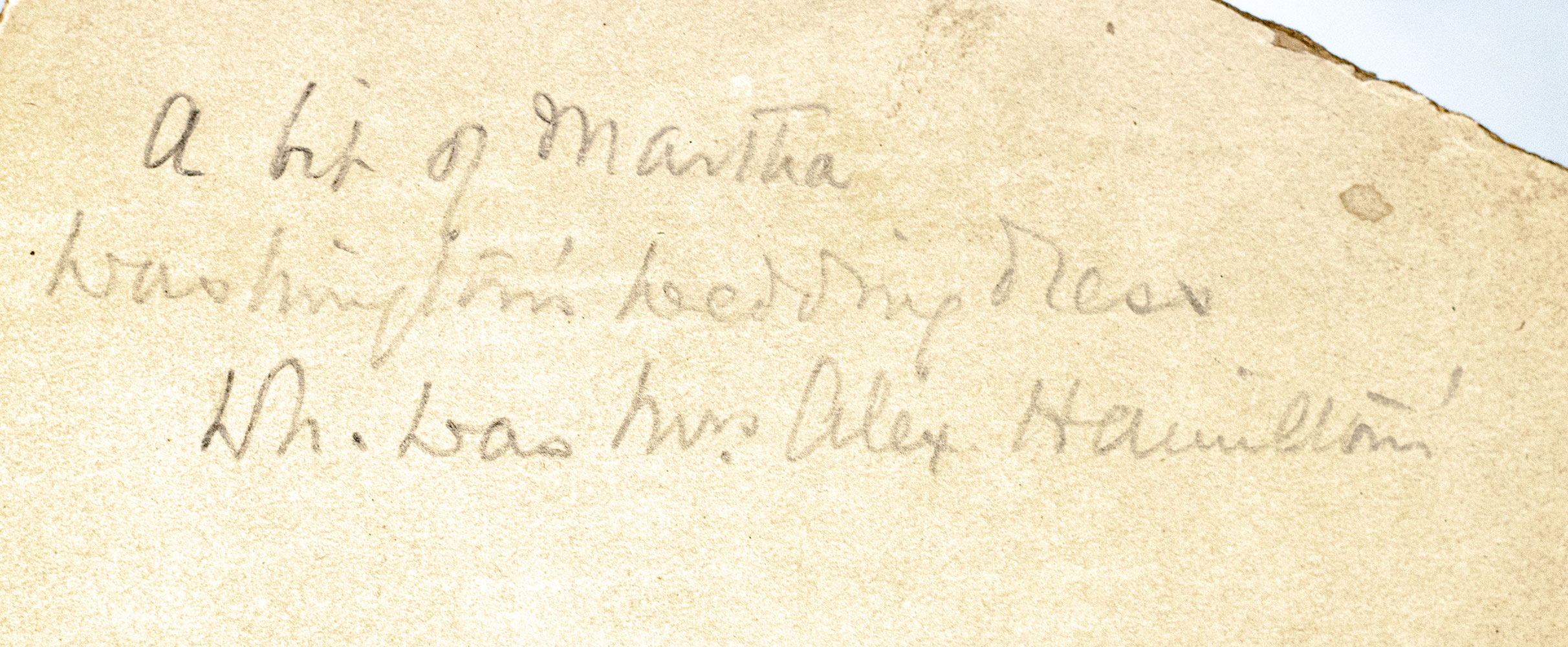 Martha Washington Silk Wedding Dress Fragment.