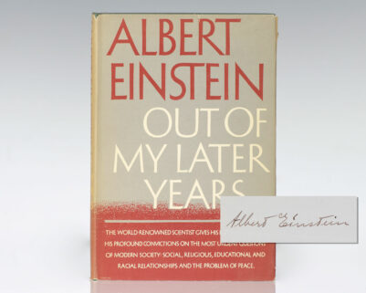 Out of My Later Years.