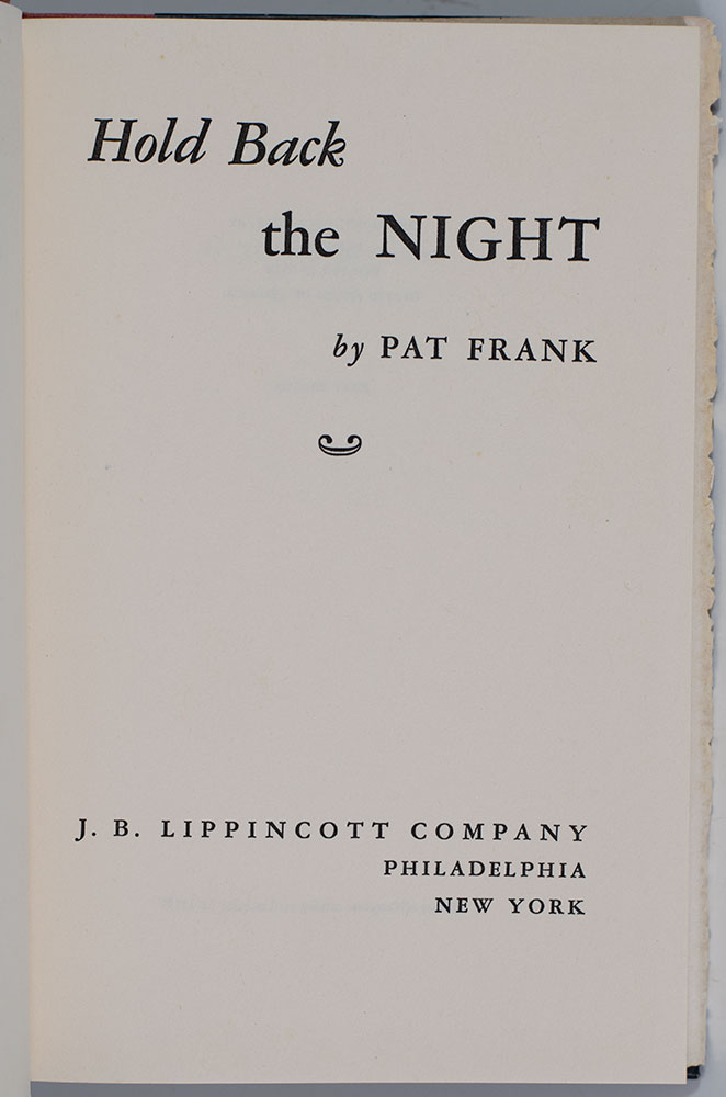 Hold Back the Night.