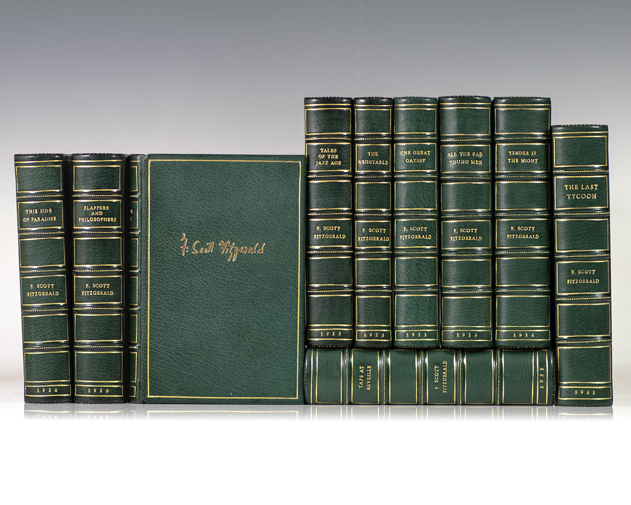 First Editions of Each of F. Scott Fitzgerald’s Works; Finely Bound by The Harcourt Bindery