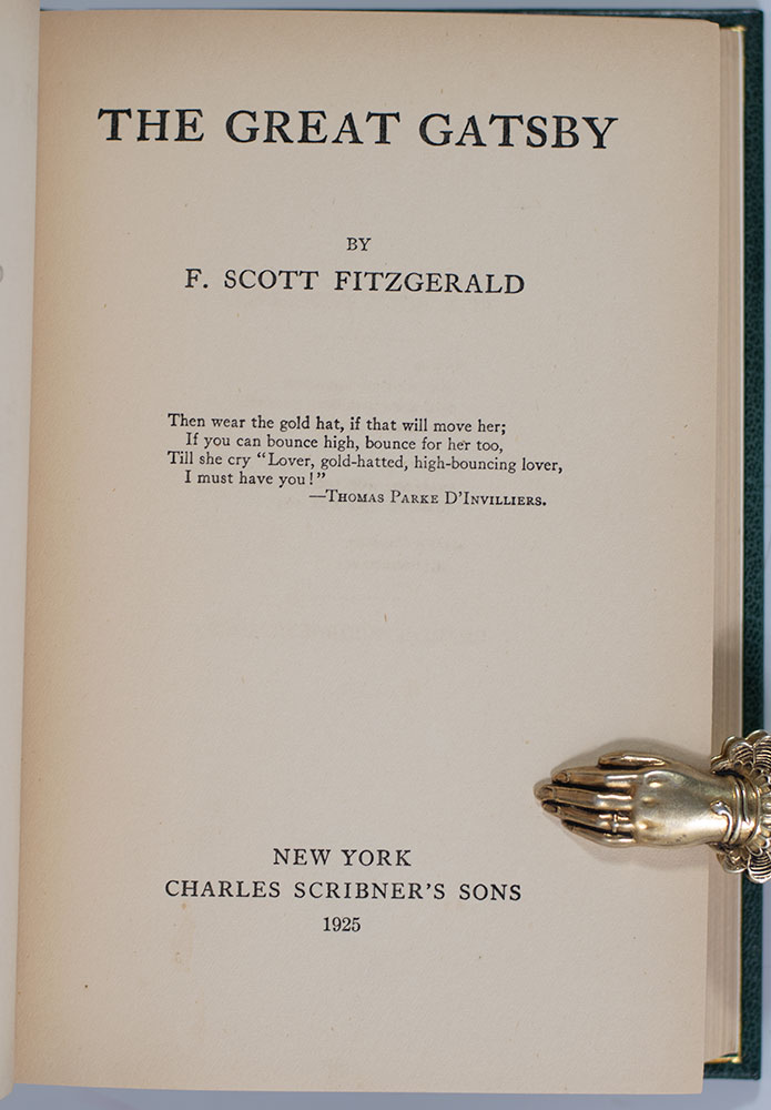 The Works of F. Scott Fitzgerald. This Side of Paradise, Flappers and Philosophers, Tales of the Jazz Age, The Vegetable The Great Gatsby, All the Sad Young Men, Taps at Reveille, Tender is the Night, The Last Tycoon.